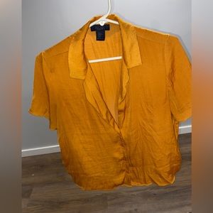 Women’s satin orange cover shirt